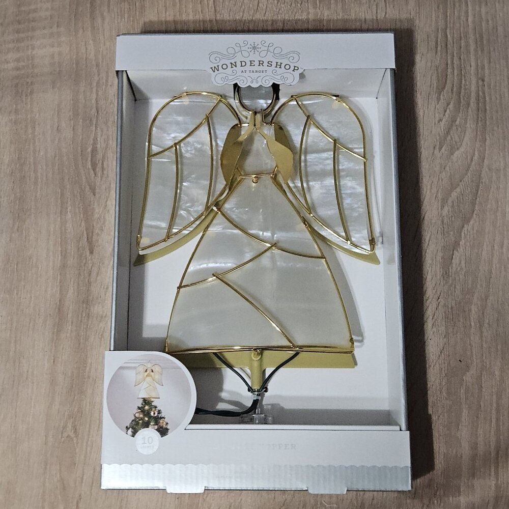Wondershop at Target 10 Bulb Indoor Christmas Tree Topper Gold Shimmering Angel
